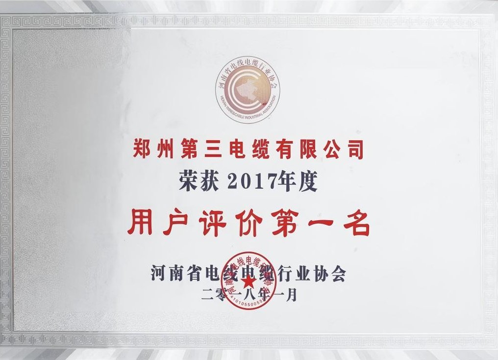 荣获2017年度用户评价第一名